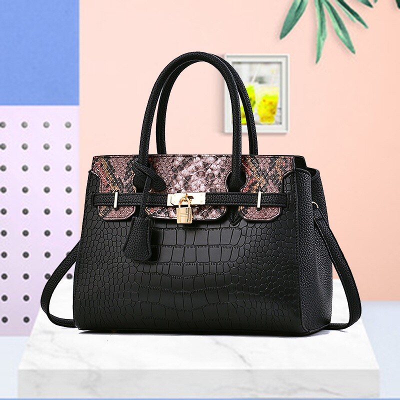 New Crocodile Leather Pattern Handbag