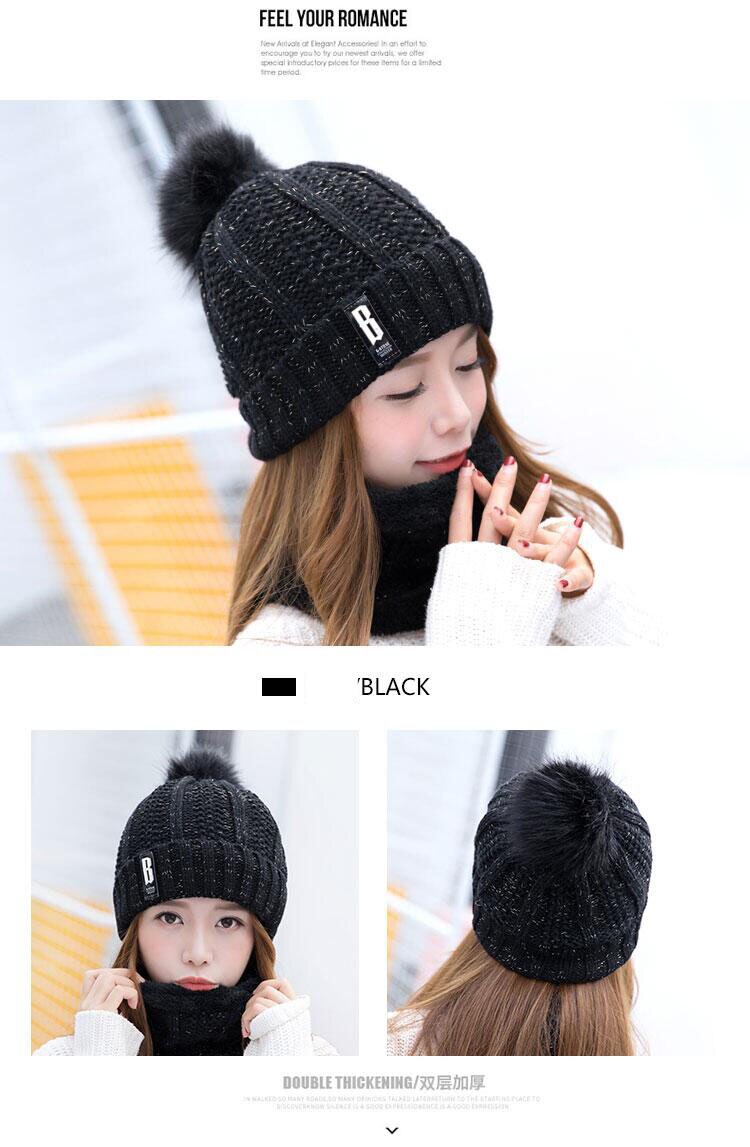 Two pieces Hat Scarf Set