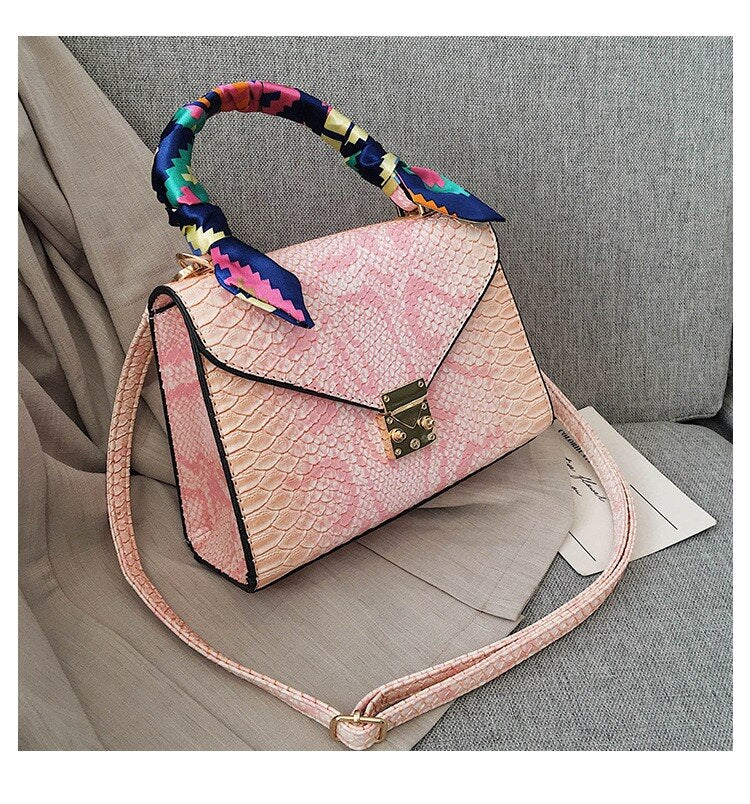 New Crocodile Leather Pattern Handbag