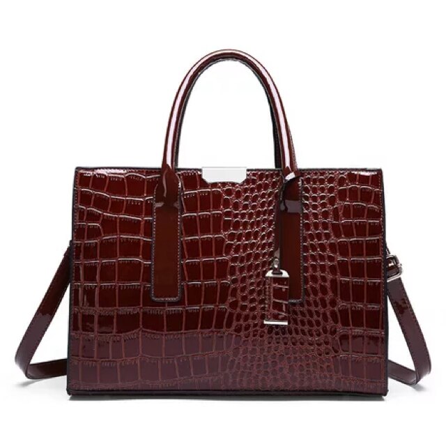 New Crocodile Leather Pattern Handbag