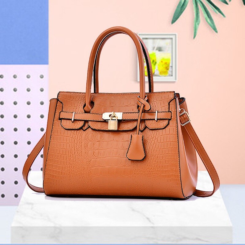 New Crocodile Leather Pattern Handbag