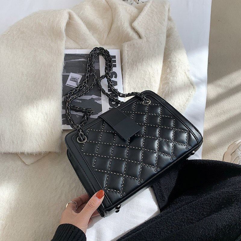 Rivet Designer PU Leather Crossbody Bags