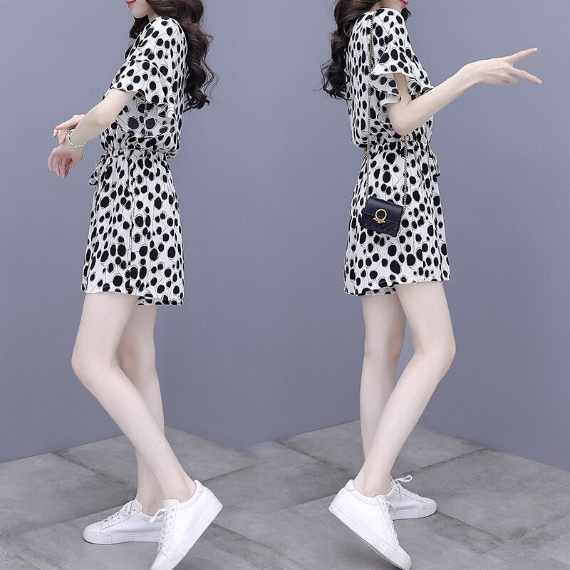 New Women V-neck Short Jumpsuit