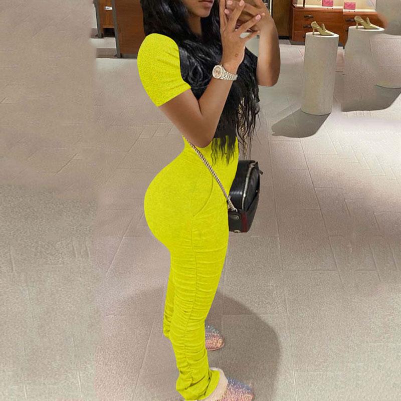 Summer Stacked Leggings Track Suit