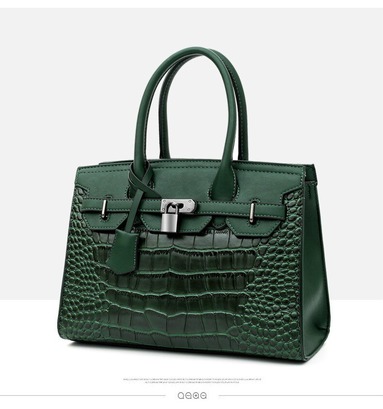 New Crocodile Leather Pattern Handbag