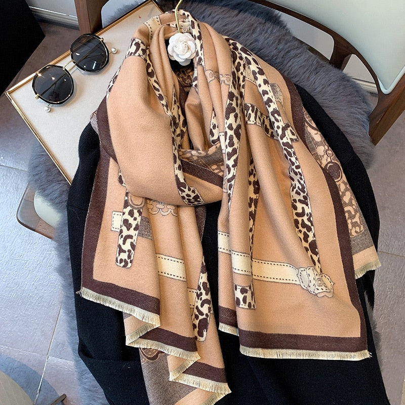 Women Luxury Cashmere Scarf Winter