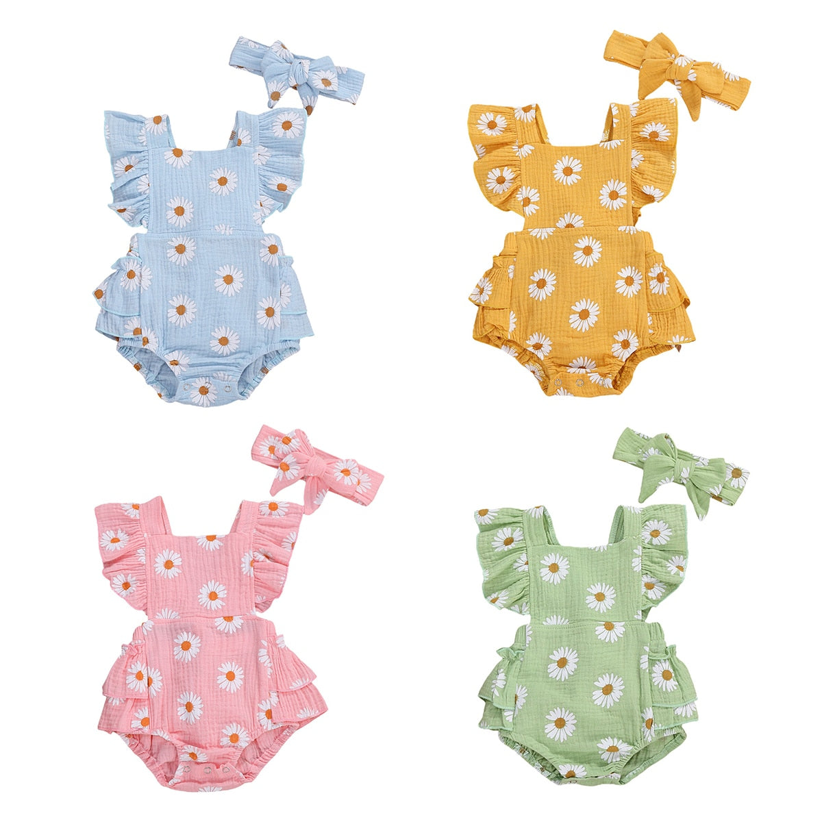 Newborn Infant Baby Girls Boys Bodysuits