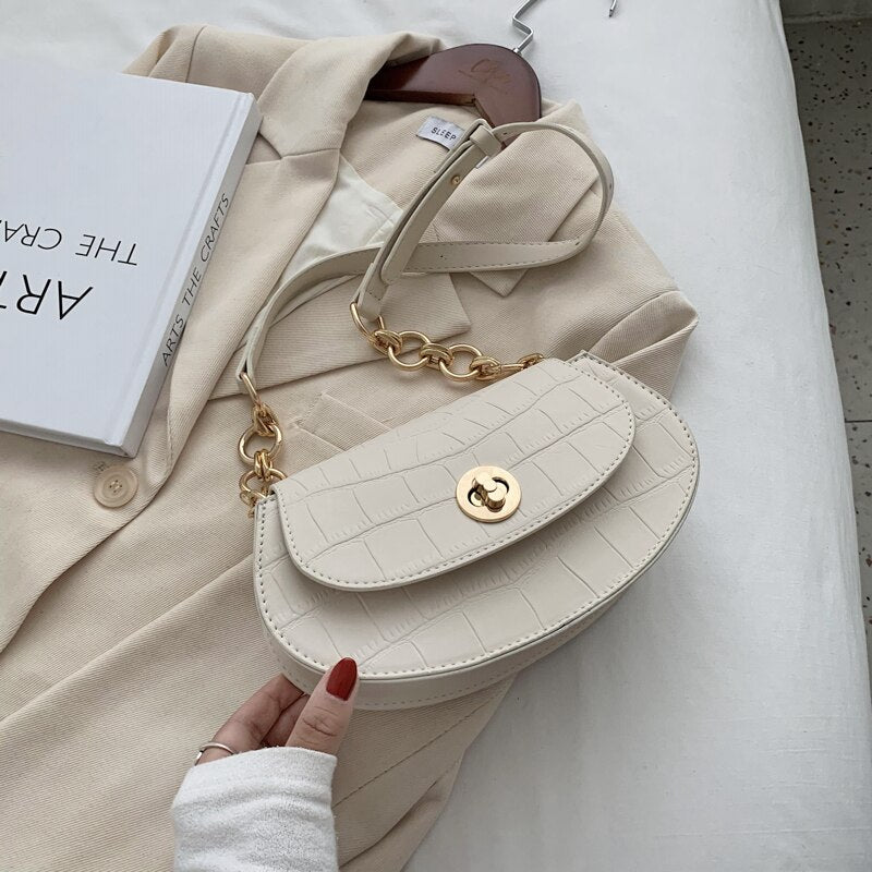Stone Pattern Small PU Leather Bags