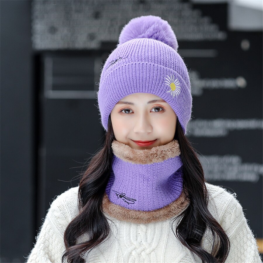 New Winter Embroidery Knit Hats