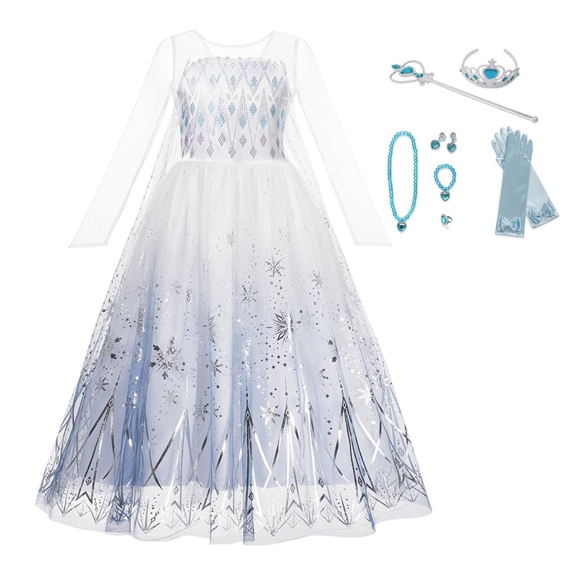 Queen Elsa Princess Dress