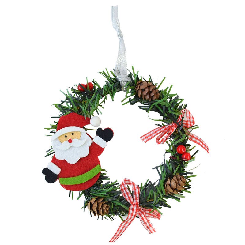 Wreath Decoration Santa Claus Deer Circle
