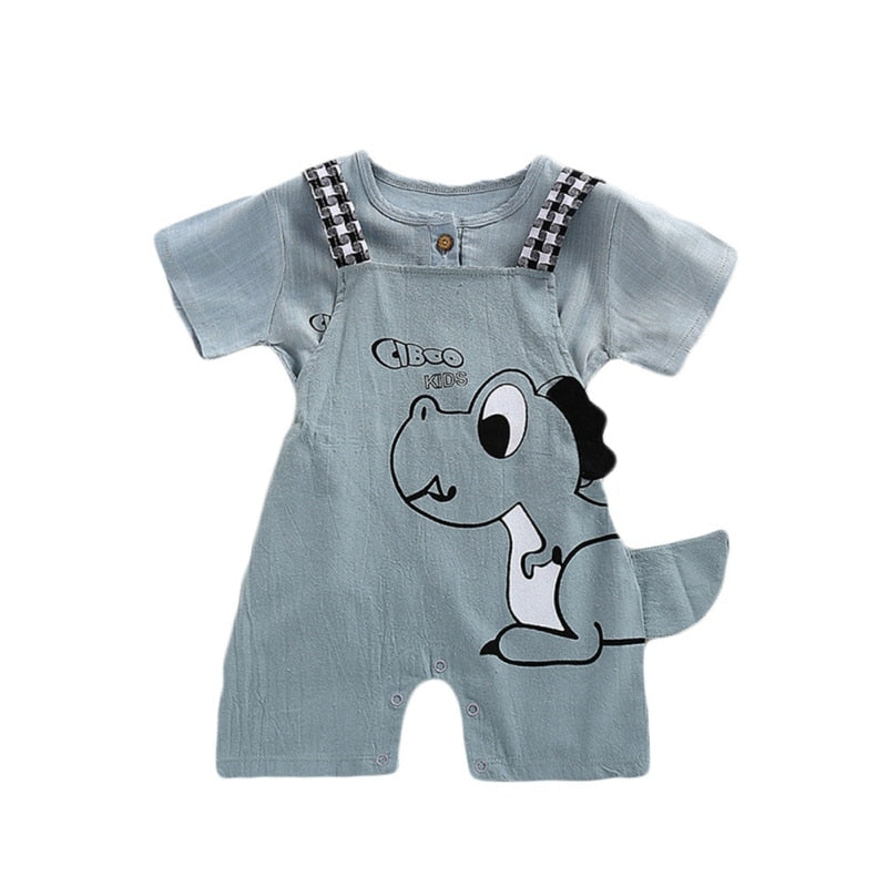 Newborn Infant Baby Boys Overalls Strap shorts