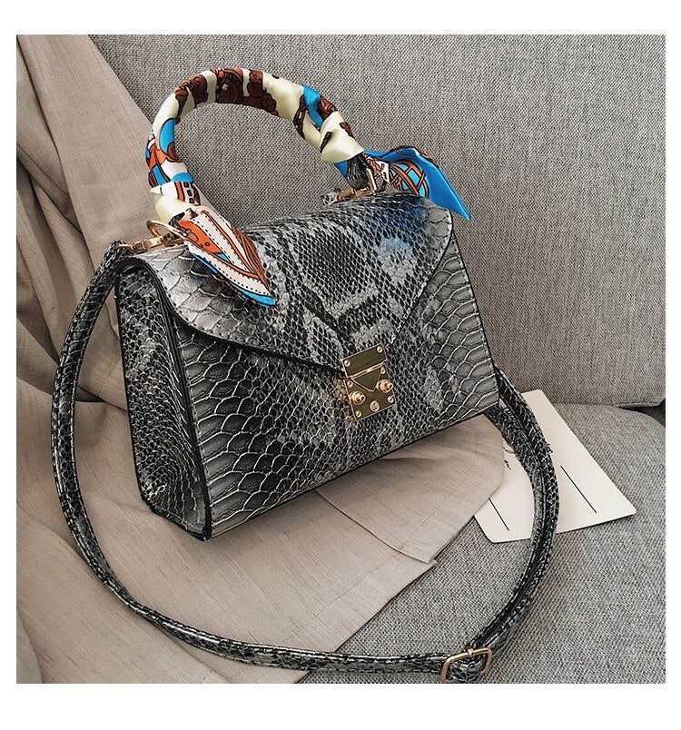 New Crocodile Leather Pattern Handbag