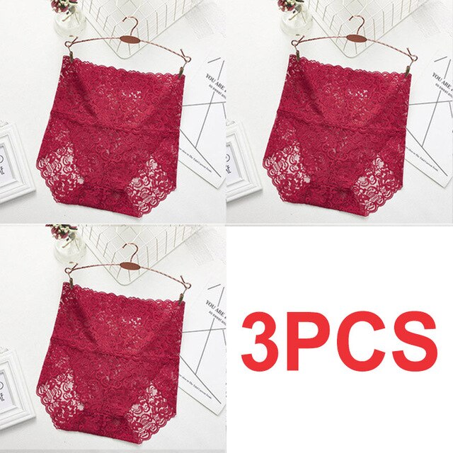 Women High Waist Lace Panties