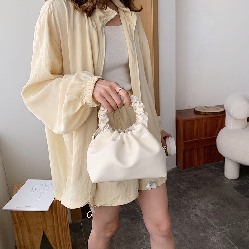 Women Leather Cloud Tote Bags