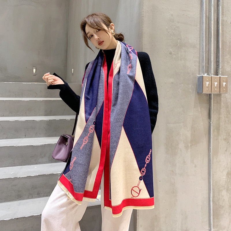 Women Luxury Cashmere Scarf Winter