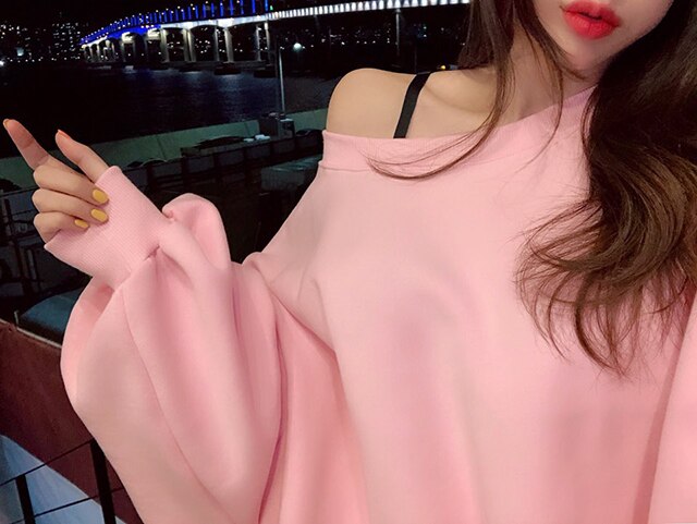 New Round Neck Fleece Loose Sweatshirt