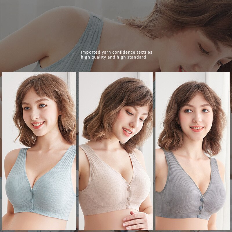 TEXIWAS Cotton Maternity Nursing Bra