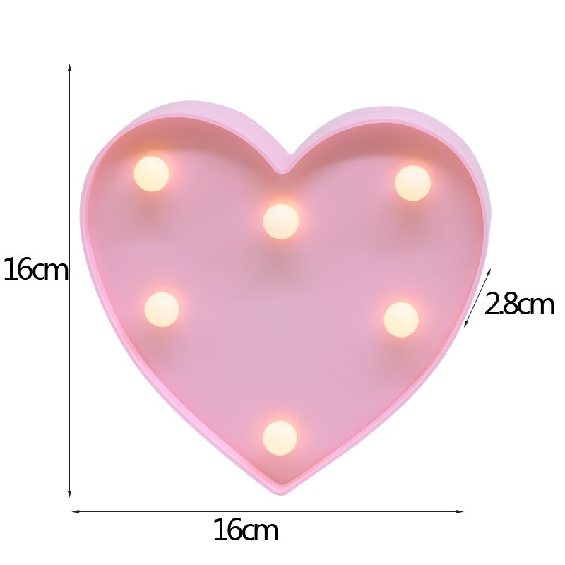 White Letter & Number LED Night Light