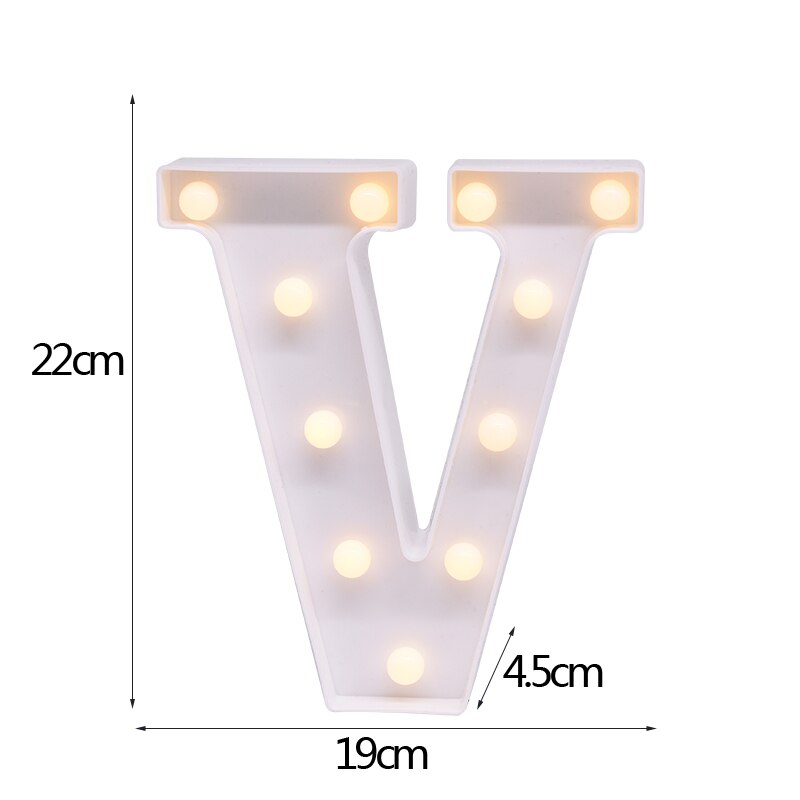 White Letter & Number LED Night Light