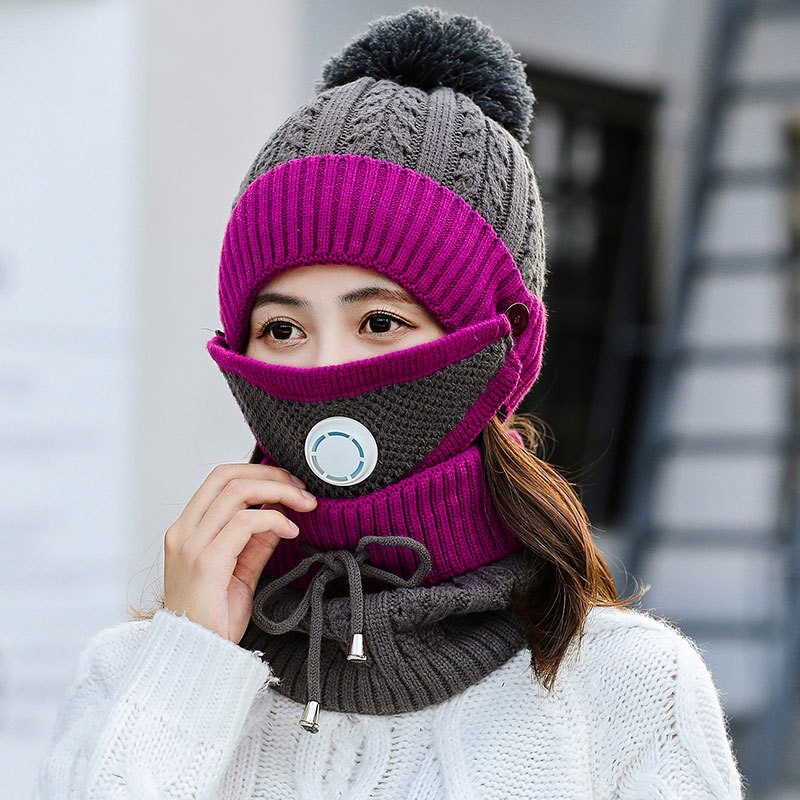 Warm Mask Hat And Scarf