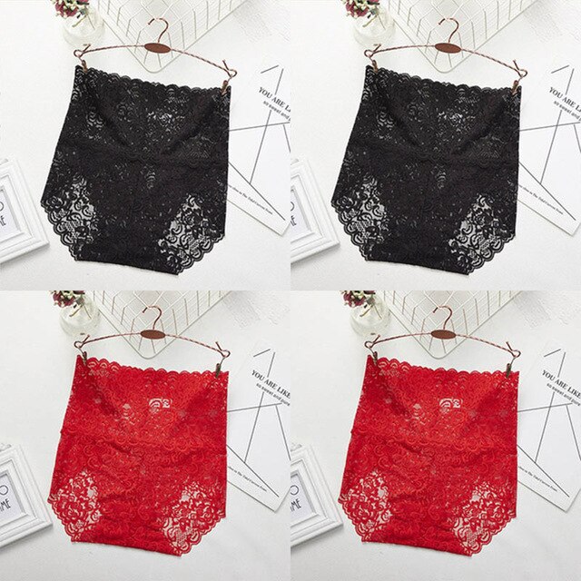 Women High Waist Lace Panties