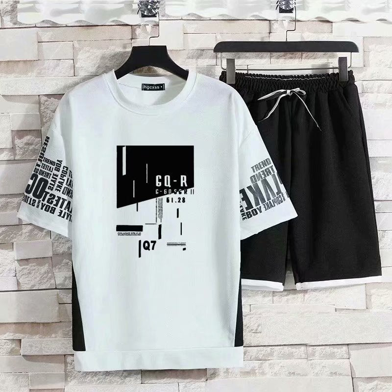 New Men's T-shirt Set Fashion Hip Hop Streetwear