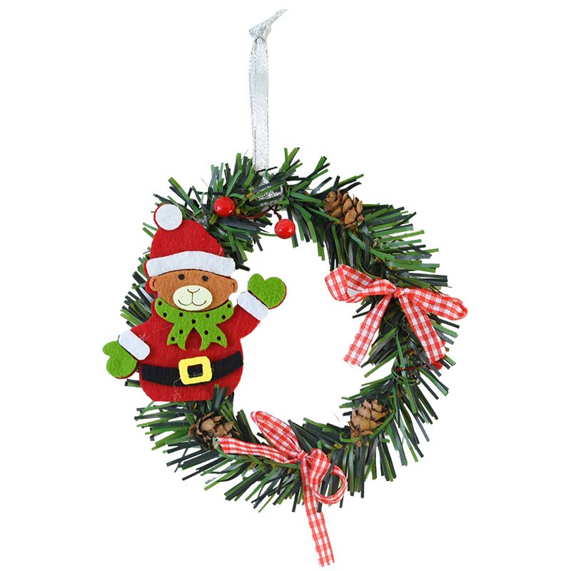 Wreath Decoration Santa Claus Deer Circle