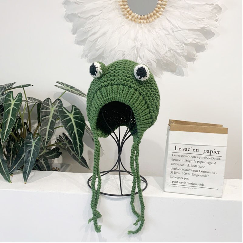 Winter Skullies Cute Women Frog Hat