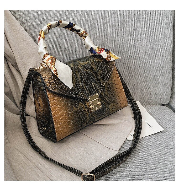 New Crocodile Leather Pattern Handbag