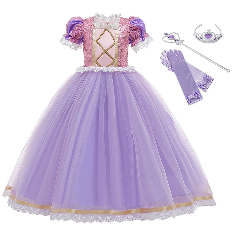 VOGUEON Rapunzel Girls Dress