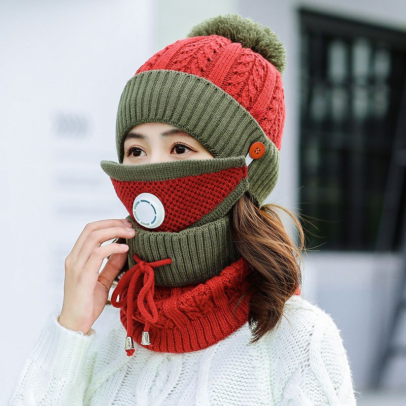 Warm Mask Hat And Scarf