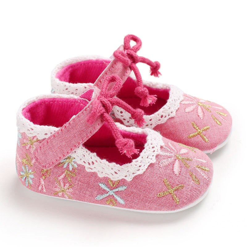 New Flower Embroidery Baby Girl Shoes