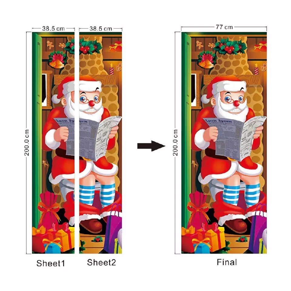 Large Size Merry Christmas Wall Stickers Fashion