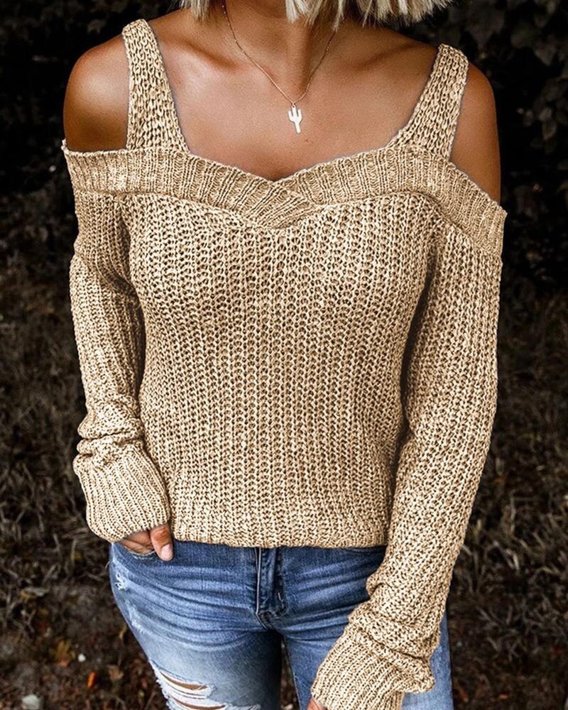 Women Casual Cut-out Sweater
