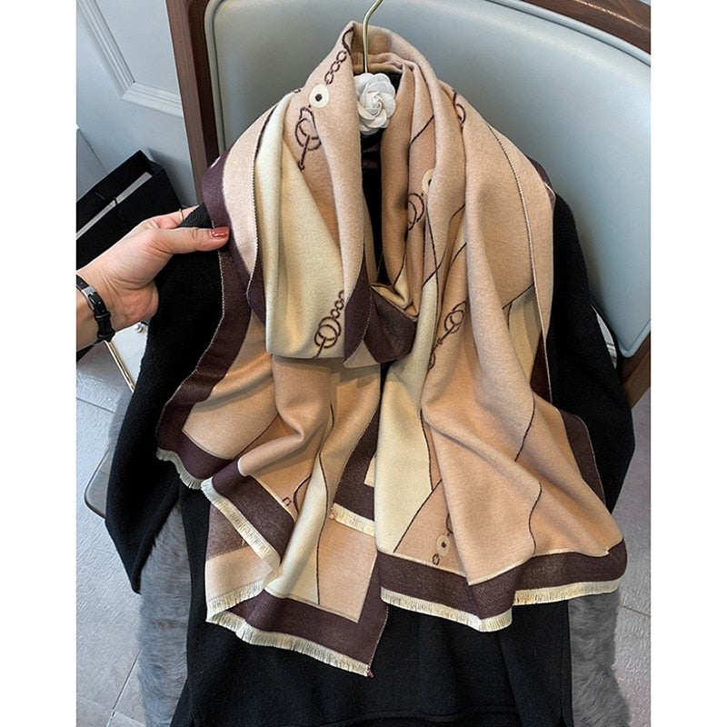 Women Luxury Cashmere Scarf Winter