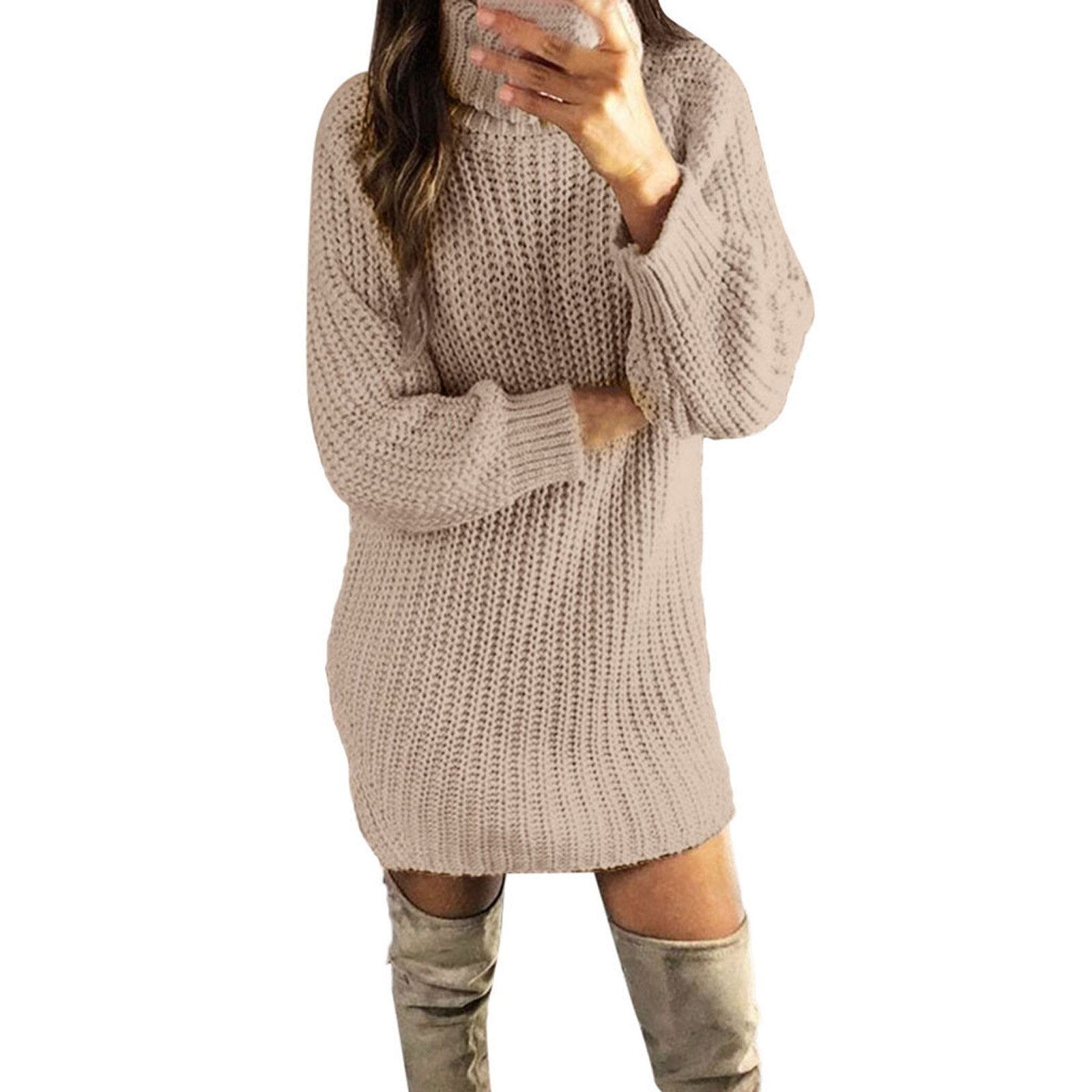 Women Sleeve Sweater Dress