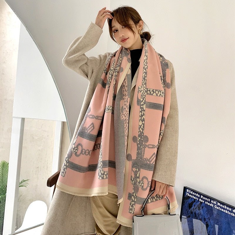 Women Luxury Cashmere Scarf Winter