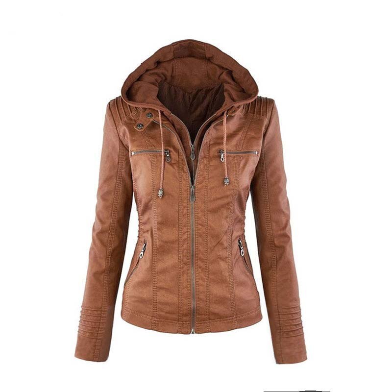 Winter Faux Women  Leather Coat