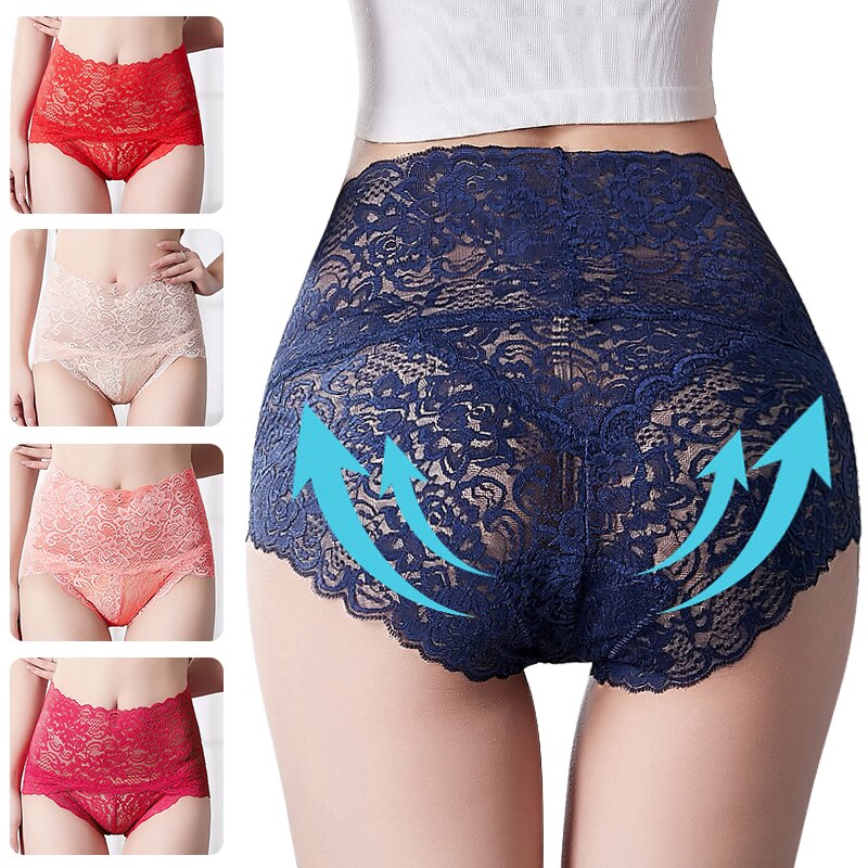 Women High Waist Lace Panties
