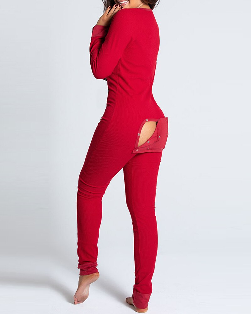 Women  Design Plunge Lounge Jumpsuit