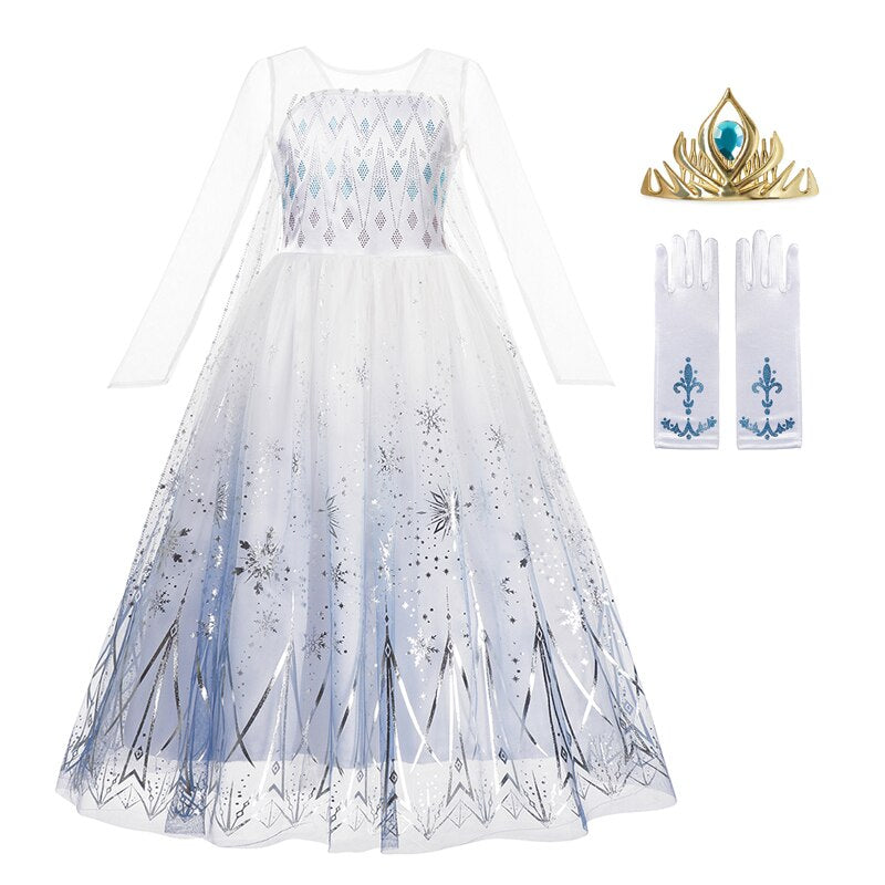 Queen Elsa Princess Dress