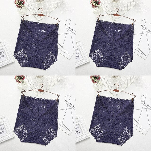 Women High Waist Lace Panties