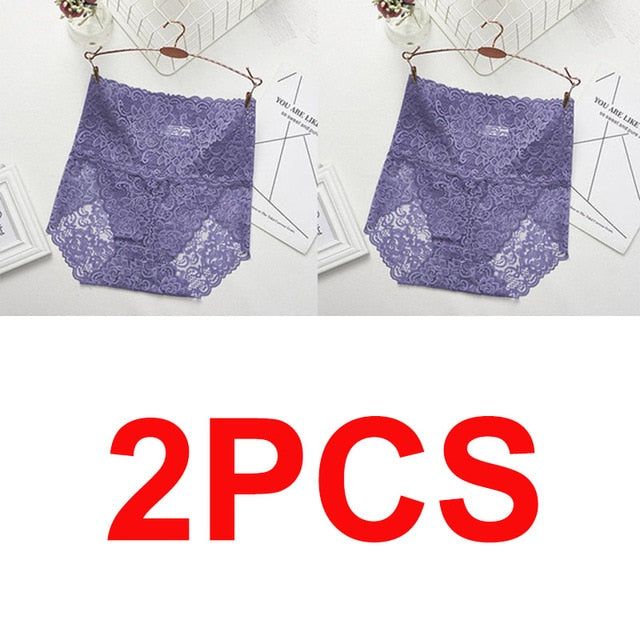 Women High Waist Lace Panties