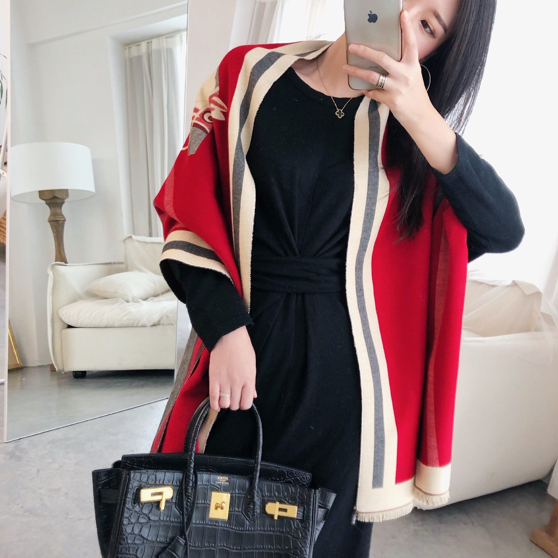 Women Luxury Cashmere Scarf Winter