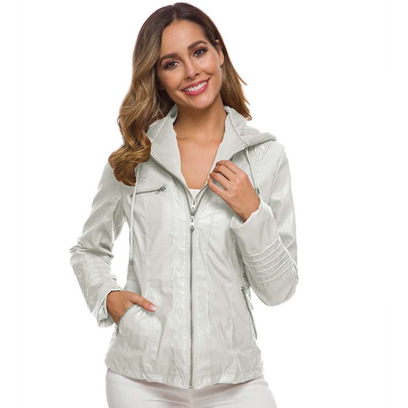 Women Winter Pu Leather Jacket