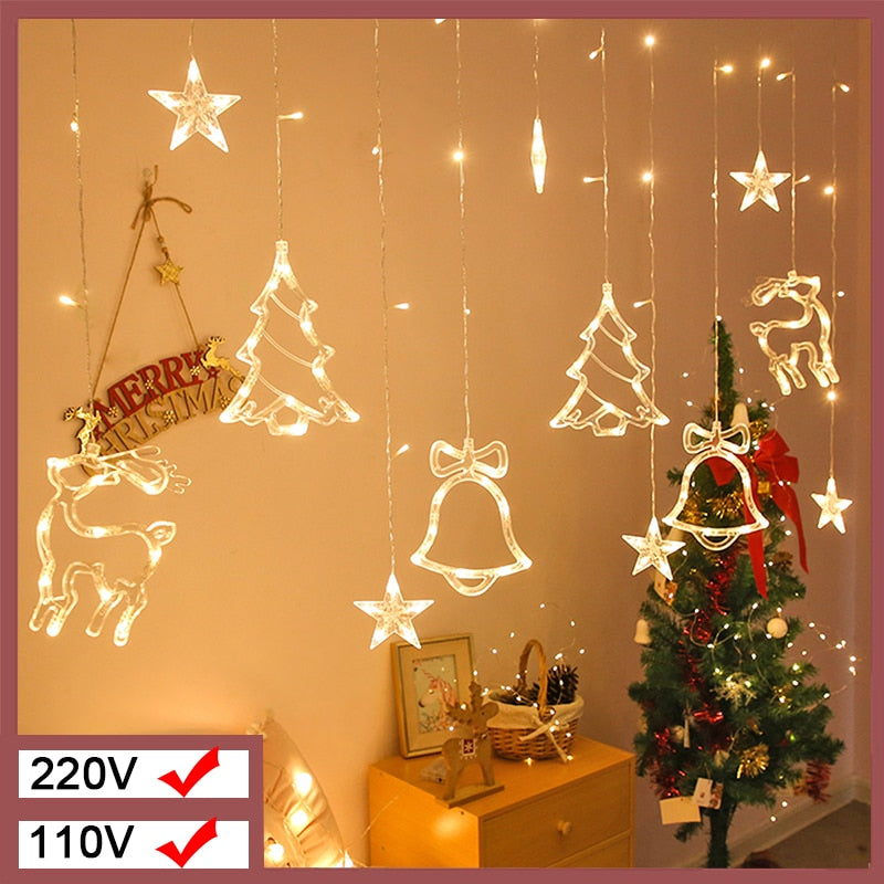 LED Star Moon Curtain Light