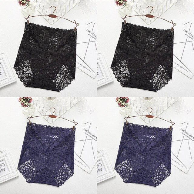Women High Waist Lace Panties