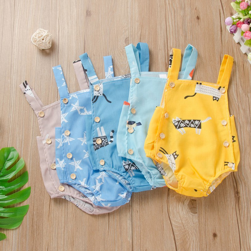 Summer Baby Boys Bodysuit Cotton Sleeveless