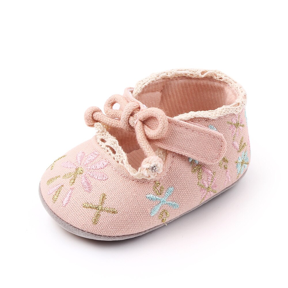 New Flower Embroidery Baby Girl Shoes